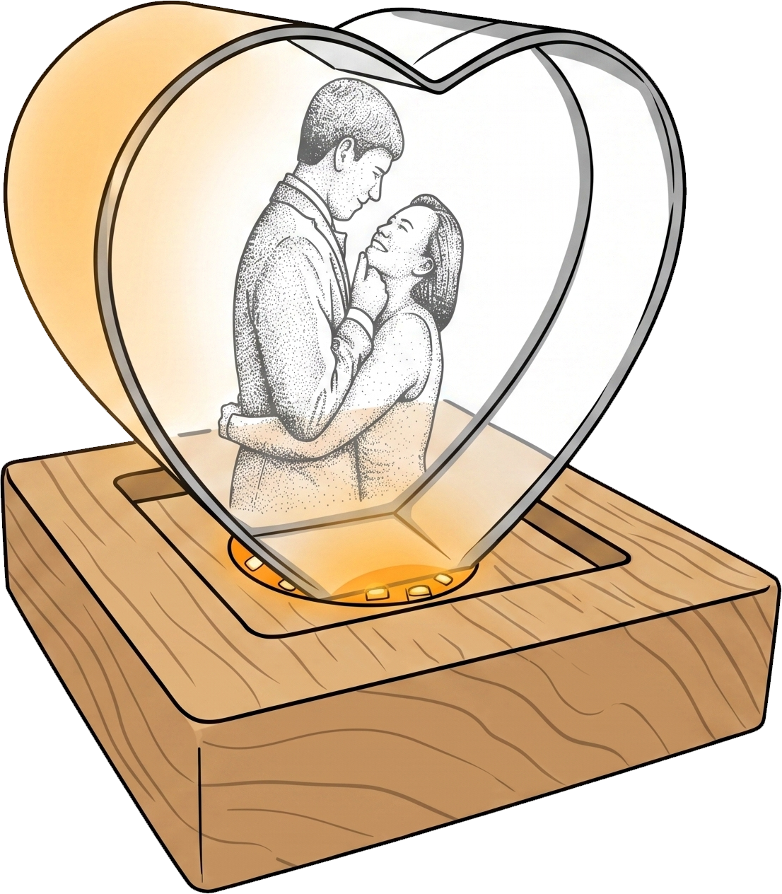 3D Crystal Heart